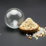 Illustration der wichtigsten Mineralien, ihrer Funktionen im Körper und natürlichen Quellen wie Obst, Gemüse und Nüsse.